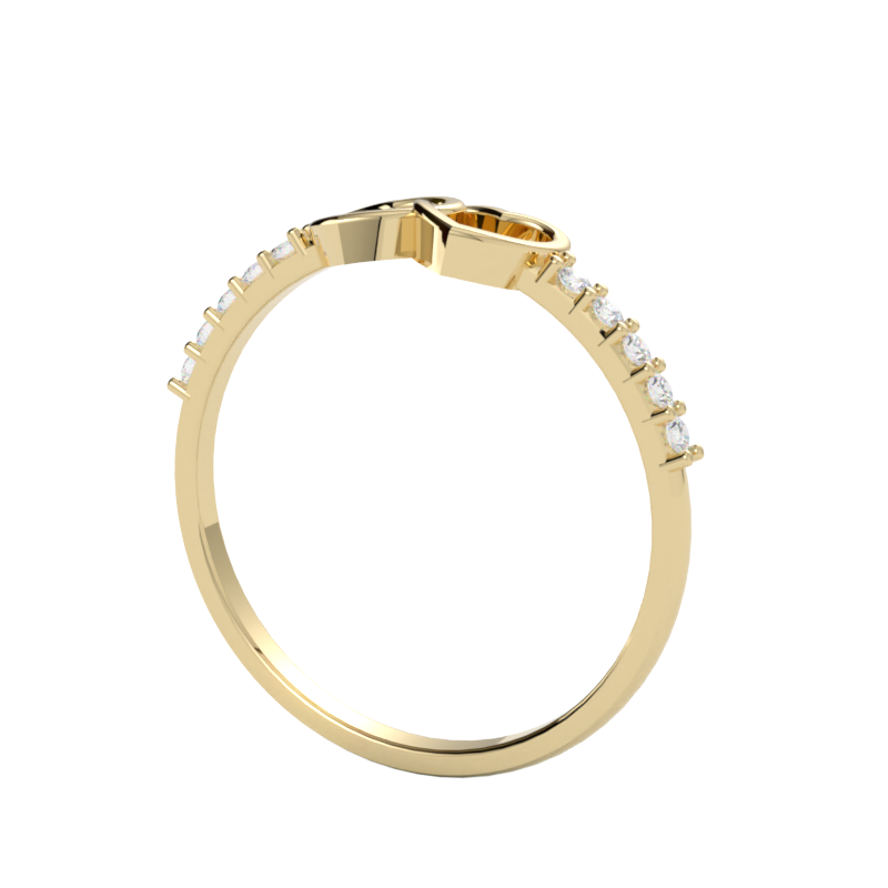 Pierścionek z diamentem Skrzenie – złoto żółte 750 – GOLDPORT